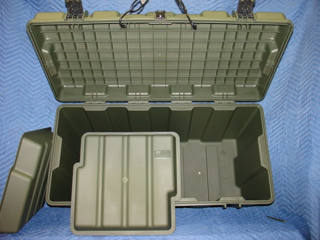 Hardigg TL500i Plastic Case Lockable Military Green Footlocker | Original