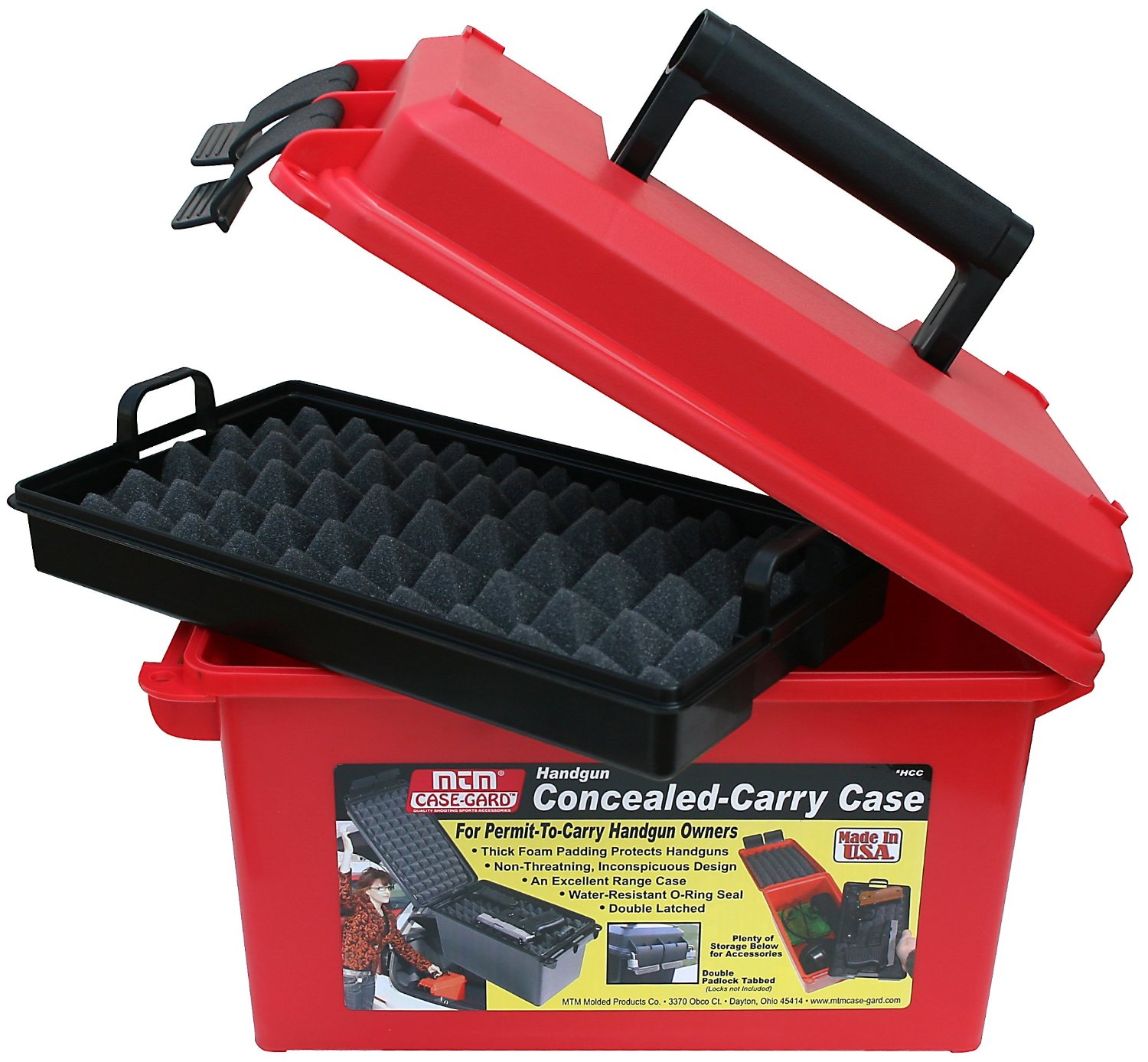 MTM Handgun Concealed Carry Case HCC30 RED